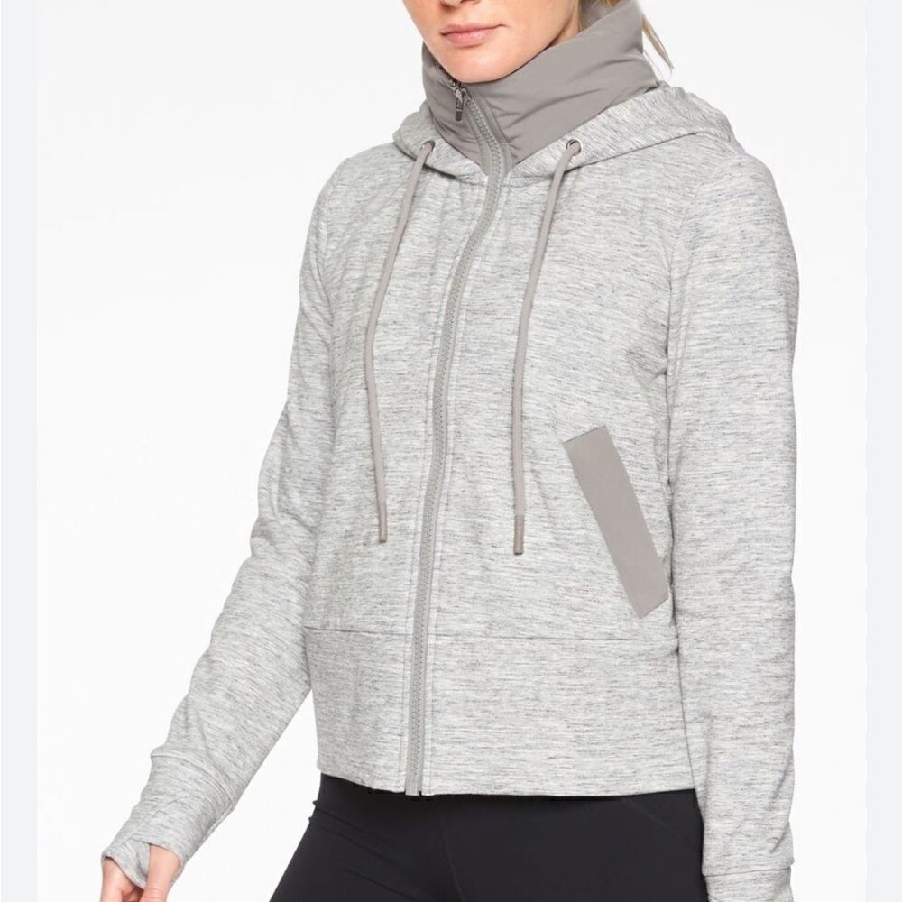 ATHLETA Victory PrimaLoft Hoodie Gray Size Small